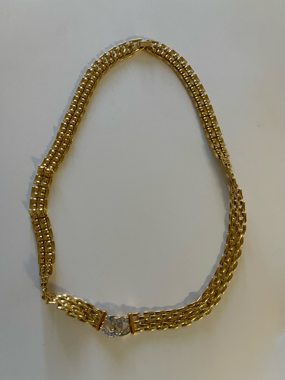 Gold Multi-Strand Chain Necklace
